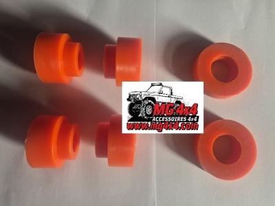 Kit 6 Bagues Polyuréthane Tirants Avant Côté Châssis Toyota LJ 70/73 Phares Rond