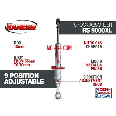 Amortisseur Avant +4 cm Rancho 9000 XL Toyota KDJ 150 / 155