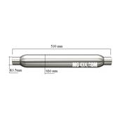 Silencieux Echappement Glasspack Inox 63,5 mm