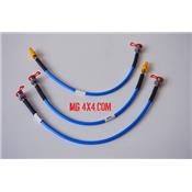 Kit Durites de Freins Rallongés Samourai +10 cm